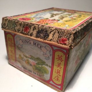 Vintage Ying Mee tea box tin with tea 7