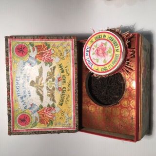 Vintage Ying Mee tea box tin with tea 8