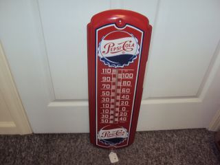 Vintage Pepsi Soda Thermometer 27 " X - 198