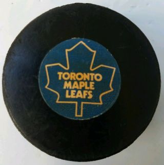 Toronto Maple Leafs Vintage Viceroy Made In Canada Nhl Official Game Puck