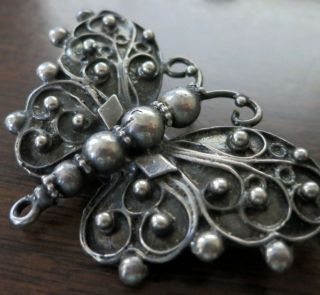 Large Vintage Sterling Lillian Pines Arts & Crafts Brooch - 2 3/8 Inches