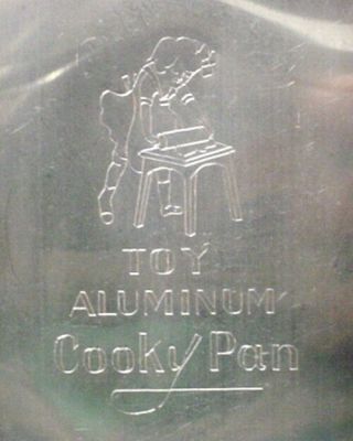 1950 ' s Child ' s Cooky Cookie Bake Pan Aluminum Metal Cookie Sheet 2