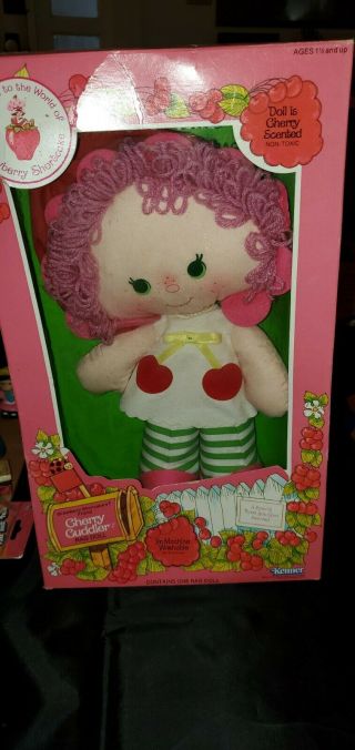 Vintage 1980’s Strawberry Shortcake Cherry Cuddler Cloth Rag Doll Scented