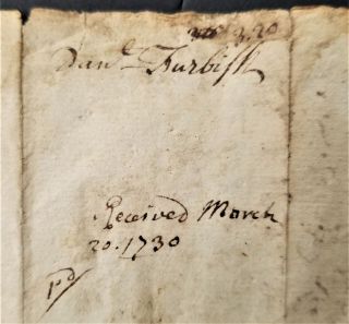 1730 antique COLONIAL DEED kittery me SURVEY PLOT Wm CHADBOURNE Jos Moody signed 4