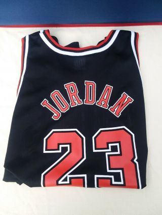 Chicago Bulls Vintage 90s Michael Jordan Champion Basketball Jersey sz 48 Black 2