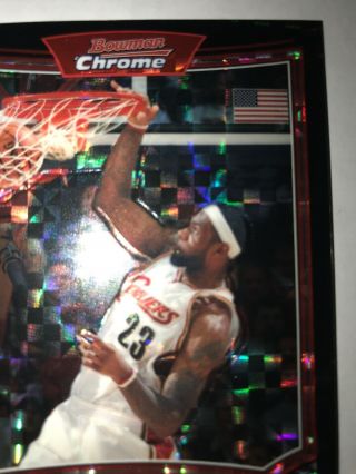 LEBRON JAMES 2008 - 09 BOWMAN CHROME X - FRACTOR 295/299 Cavs  7