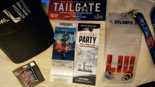 Bowl 53 Liii Nfl Ticket Stub Rare Silver $4750 Bundle Vip Package Patriots