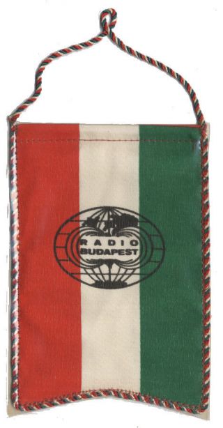 Vintage Qsl Pennant Radio Budapest Hungary Wimpel