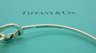 Authentic Vintage Tiffany & Co.  Love Knot Silver 18k Yellow Gold Bangle 6.  25 