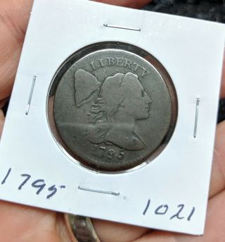 Rare 1795 Liberty Cap Large Cent - Circulated - 1021