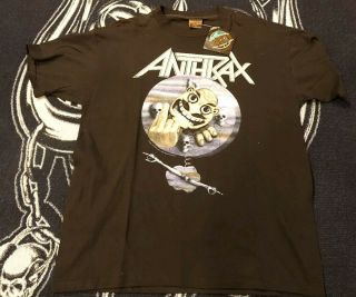 Anthrax Uncensored 1991 Brockum Xl With Tags Vintage 90s T - Shirt Rare