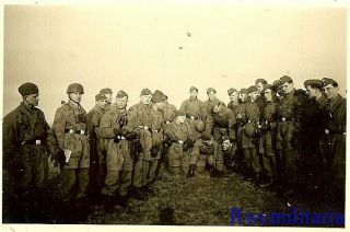 Rare: Luftwaffe Fallschirmjäger Paratroopers In Camo Jump Smocks Posed