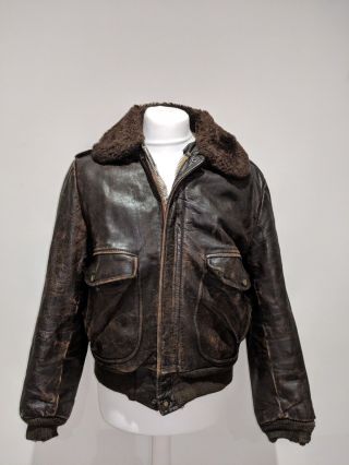 Vintage Cooper Sportswear A - 2 Flight Leather Jacket,  World War 2.  Made In Usa.