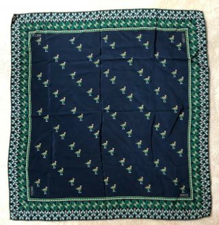Vintage Gucci Silk Scarf 100 Silk.  Made In Italy 31”x 33”
