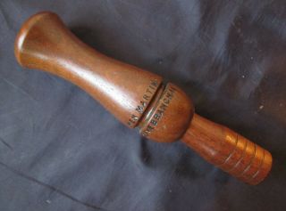 Vintage Ken Martin Olive Branch.  Il Illinois Goose Wooden Wood Duck Call