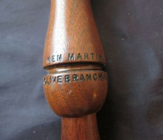 Vintage KEN MARTIN Olive Branch.  IL Illinois Goose Wooden wood Duck Call 5