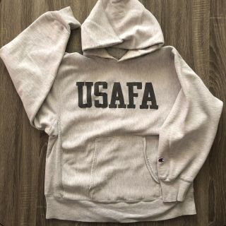 Vintage Champion Reverse Weave Usafa Hoodie Adult Large Gray Made In Usa