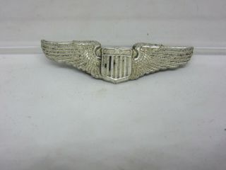 Ww2 Era Sterling Silver Pilots Wings 1.  5 " Long.