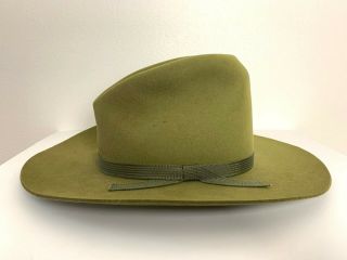 Vtg 60s Stetson No 1 Quality Cowboy Hat 7 1/8 7 1/4 Wide Brim Western Fedora Gus