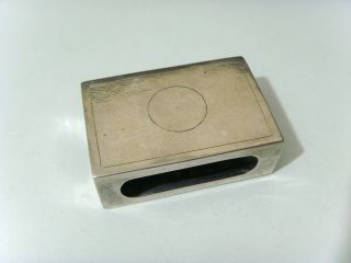 Antique C1930s Chinese Export Silver C.  J.  Co.  Shanghai Matchbox Holder Cover