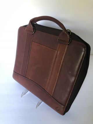 Vintage Brown Riverwood Leather Franklin Covey 7 Ring Binder 2