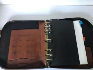 Vintage Brown Riverwood Leather Franklin Covey 7 Ring Binder 3