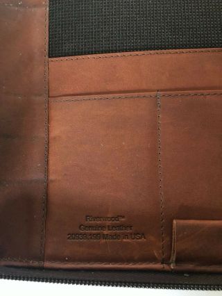 Vintage Brown Riverwood Leather Franklin Covey 7 Ring Binder 4