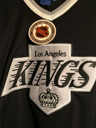 Vintage Los Angeles Kings Blank Starter Black NWA NHL Hockey Jersey Large L 3