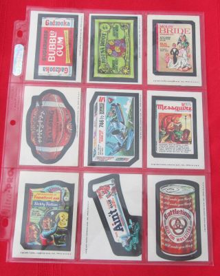 1975 Wacky Packages Series 14 Tri - Fold Complete Set 1 - 30 @@ Rare @@