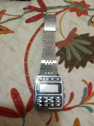Vintage Casio Cfx - 200 197 Scientific Calculator Wrist Watch Japan