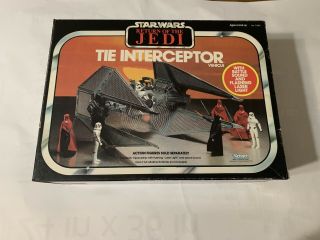 Star Wars Tie Interceptor Vintage 1983 Rotj Return Of The Jedi Vehicle Fighter