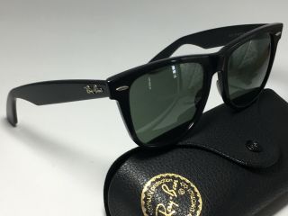 Vintage Bausch & Lomb Ray - Ban L1724 G15 Uv Black Ebony Wayfarer Ii 2 Sunglasses