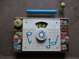 Collectible Vintage Fisher - Price Toy Tv / Radio - Ten Little Indians - 1962