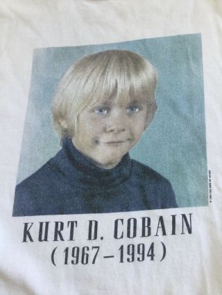 Nirvana Kurt Cobain Child Shirt In Utero L Giant 1994 Vintage Rock Grunge Band