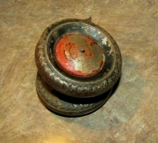 Vintage Antique Tin Litho Toy Repair & Parts Set Front Tractor Tin Wheels 2 1/2 "