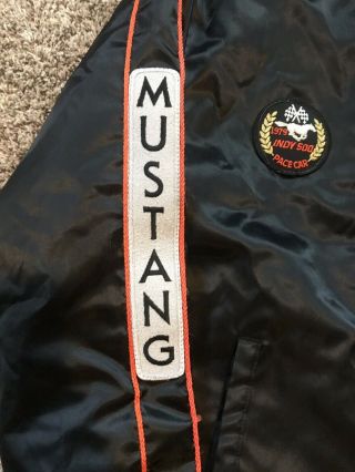 Vintage Satin Racing Jacket 1979 Ford Mustang Indy 500 Pace Car Men’s Medium 2