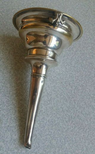 Antique / Vintage Silver Plate Wine Funnel Decanter Aerator - Two Parts