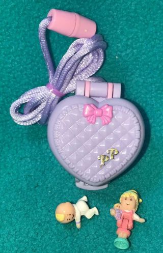 Polly Pocket Baby And Blanket Locket Necklace Complete 1993 Bluebird Vintage