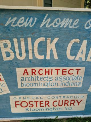 Huge Car Dealership Wood Hand Painted Sign Advertising Buick Cadillac VTG 3