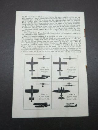 WW2 British National Assoc Spotters Club Booklet - German Flying Bombs 5