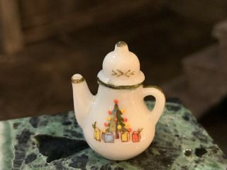 Jo Parker Miniature Dollhouse Christmas Coffee Pot Pepper Cream Sugar 1990 2