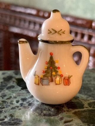 Jo Parker Miniature Dollhouse Christmas Coffee Pot Pepper Cream Sugar 1990 5