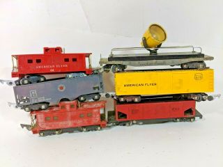 6 Vintage American Flyer S Gauge Freight Cars 638 632 630 716 639 634