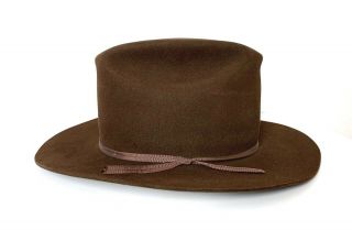 Vtg Resistol Western Hat 7 3/8 Cowboy Open Road 3x Fur Felt Wide Brim Fedora
