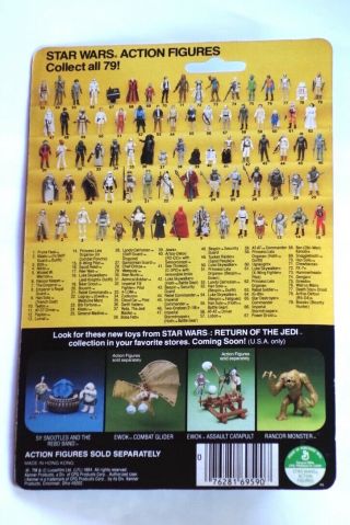 Vintage Star Wars 1983 Return of the Jedi Prune Face ROTJ 79 back 8