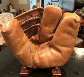 Two Finger Plus Thumb Large Adult Size Professional Model Vintage Baseball Glove