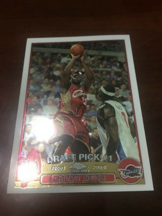 Lebron James 2003 - 04 Topps Chrome Basketball Draft Pick 1 Rookie Card 111 Rare