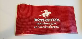 Rare Winchester Rifle Rack,  Rubber Mat,  and Rifle Case 2