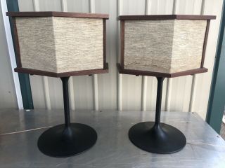 Vintage Bose 901 Direct ReflectIng Speakers Active Equalizer Tulip Stands - 2