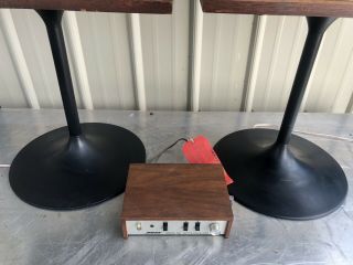 Vintage Bose 901 Direct ReflectIng Speakers Active Equalizer Tulip Stands - 3